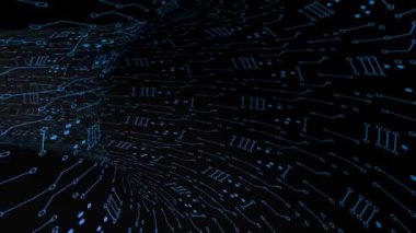 Dijital tünel veri transferi alegori.