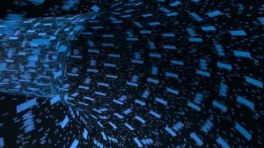 Siyah ve mavi dijital tünel - veri alegori aktarmak..