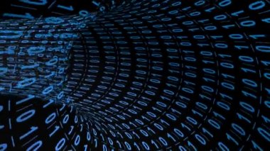 Siyah ve mavi dijital tünel - veri alegori aktarmak..