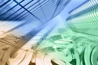 Posta işaretleri, grafik ve binalar