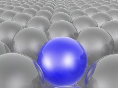 Mavi ve gri küreler