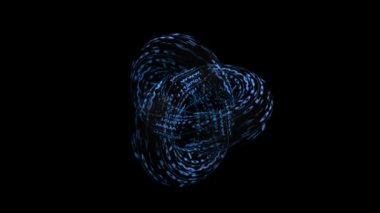 Siyah ve mavi dönen şekil - veri aktarımı alegori.