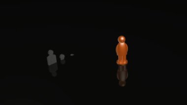 Gri ve turuncu erkek siyah - ekip çalışması alegori.