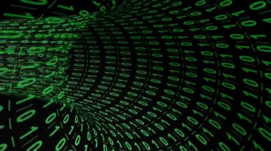 Siyah ve yeşil dijital tünel - veri alegori aktarmak..