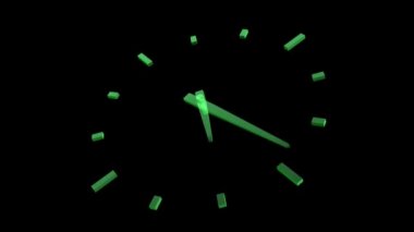 Yeşil siyah arka plan üzerine - alegori saatler.