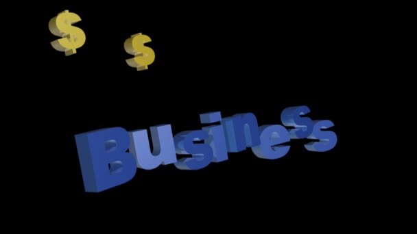 Geschäftslegende Mit Beweglichen Dollars — Stockvideo