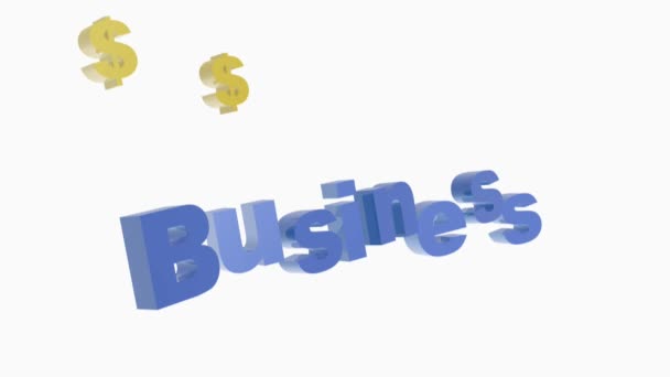 Business Legend Met Bewegende Dollars — Stockvideo