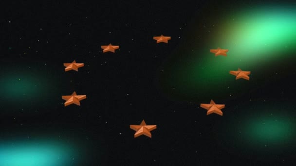 Stelle Rotanti Sullo Sfondo Dello Spazio — Video Stock