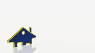 Beyaz alegori üzerinde büyüyen evler.