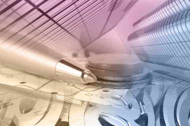 Posta işaretleri, grafik ve binalar