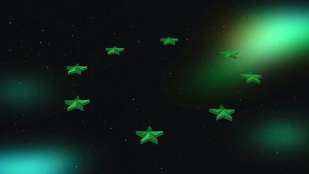 Rotierende Sterne Auf Dem Weltraum Hintergrund — Stockvideo