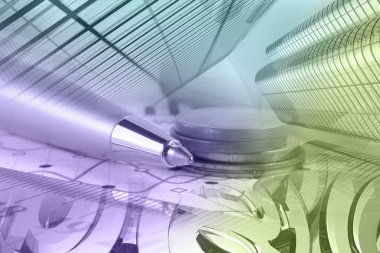 Posta işaretleri, grafik ve binalar