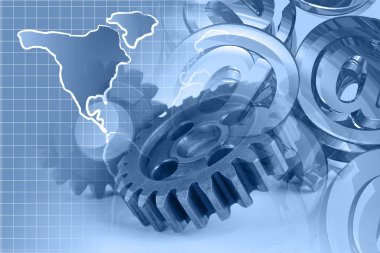 Posta işaretleri, dişli ve harita