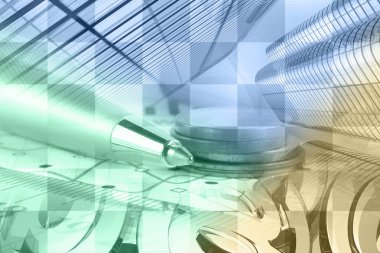 Posta işaretleri, grafik ve binalar