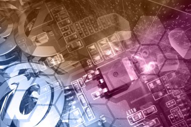 Elektronik cihaz, posta işaretleri ve rakamlar