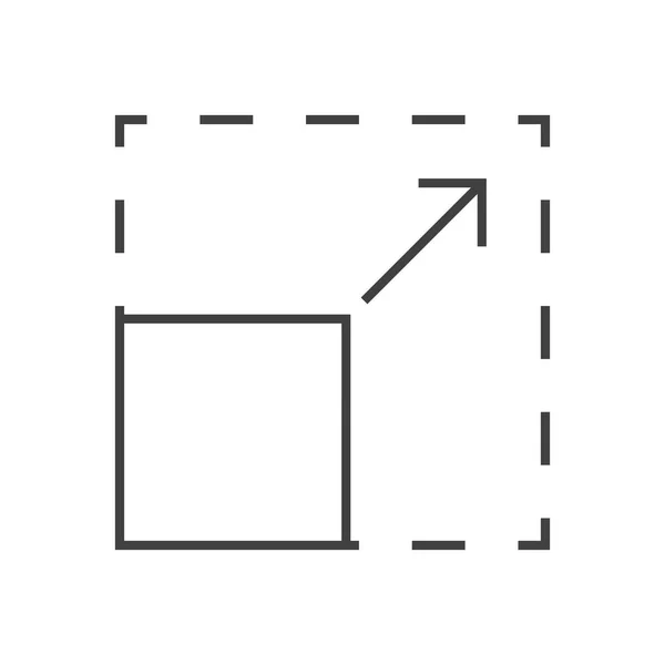 Ändra storlek vektor ikonen — Stock vektor