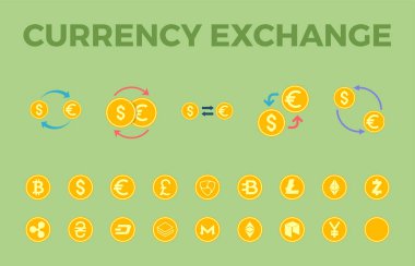 Döviz Alım Satım Icon set