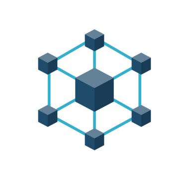 Blockchain vektör simgesi