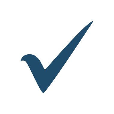 Onay işareti düz vektör simgesi