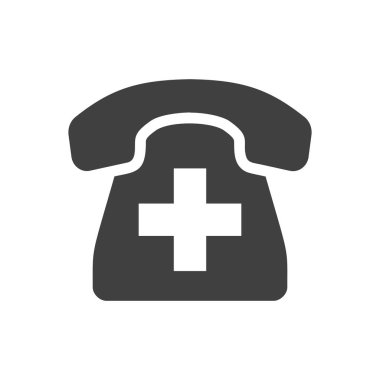 Acil Telefon Vektörü Simgesi