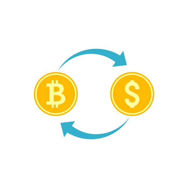 Cryptocurrency Exchange Vector Icon — Stockvector