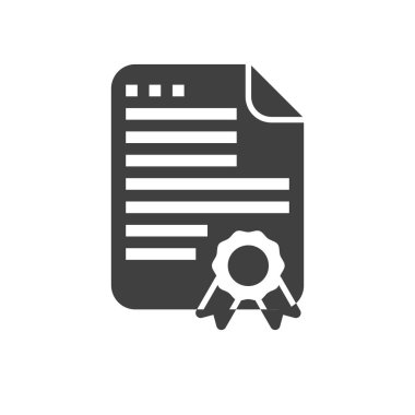 Sertifika ilgili vektör simgesi