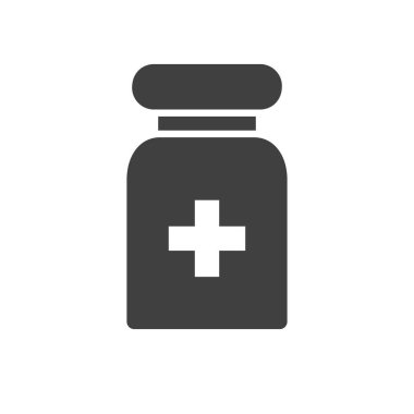 Hapları tüp ilgili vektör simgesi