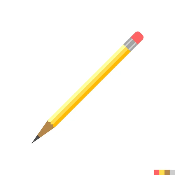 Crayon vecteur plat icône — Image vectorielle