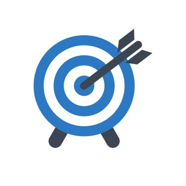 Hedef Glyph Vektör Simgesi.