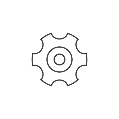 Gear İlgili Vektör Satırı Simgesi