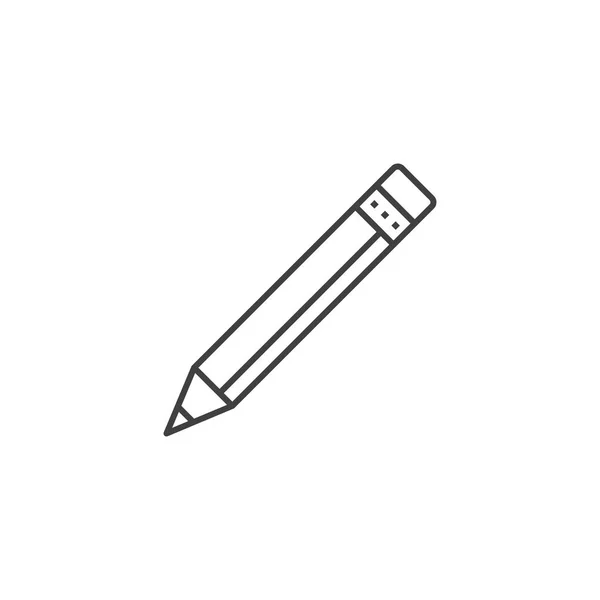 Icône de ligne vectorielle liée au crayon — Image vectorielle