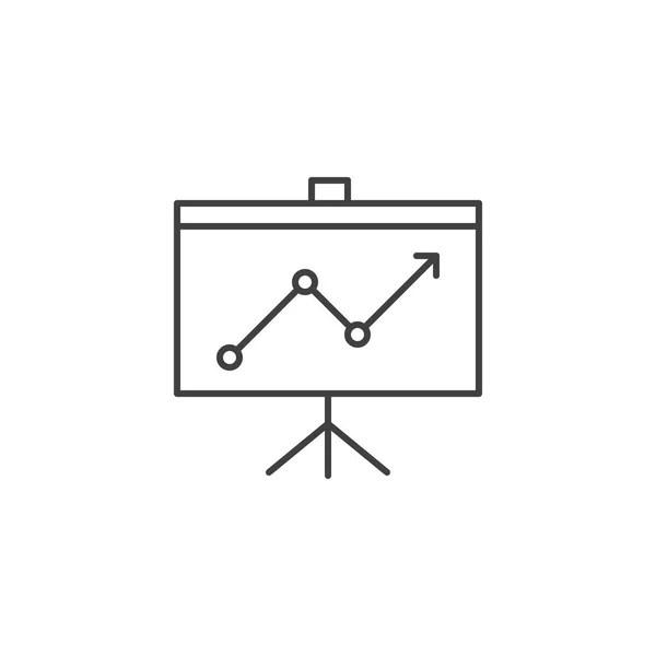 Presentation Related Vector Line Icon — Stock Vector