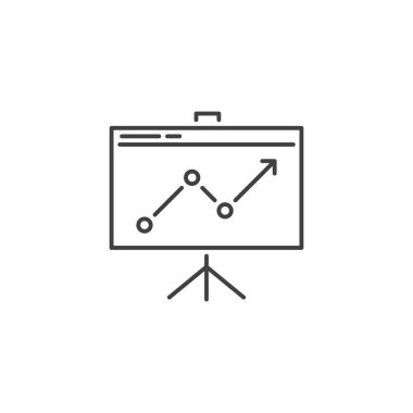 Sunum İlgili Vektör Satırı Simgesi