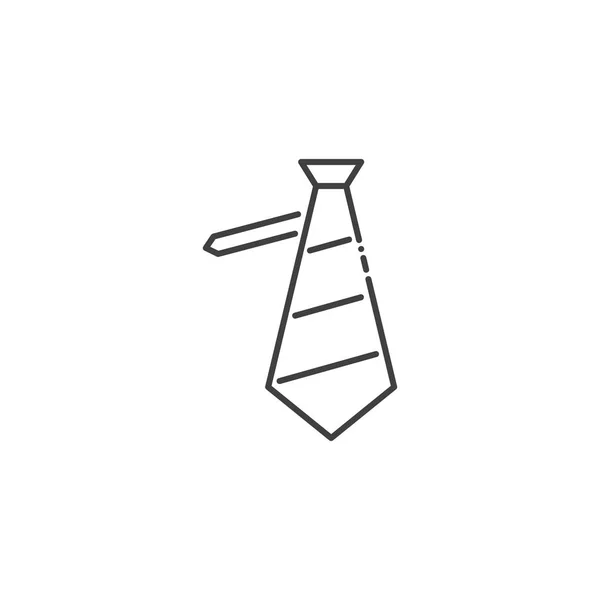 Necktie Related Vector Ícone Linha — Vetor de Stock