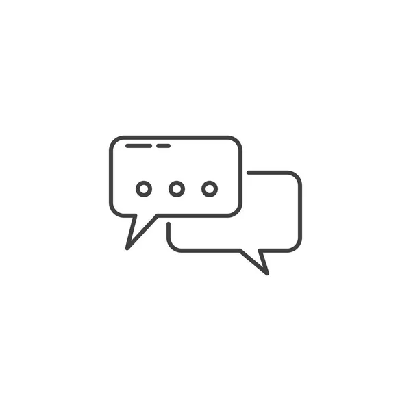 Speech Bubble Related Vector Line Icon. — Stock Vector