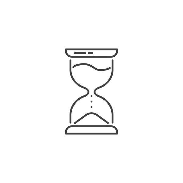 Reloj de arena Related Vector Line Icono. — Vector de stock