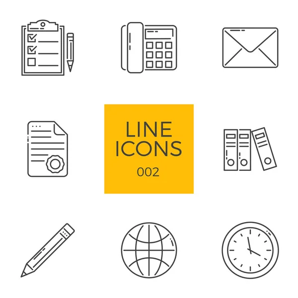 Business Related Vector Line Icons Set — Stock Vector