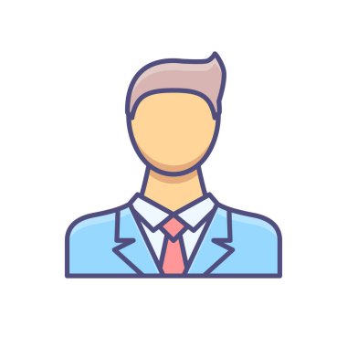 İşadamı dolu ilgili vektör simgesi