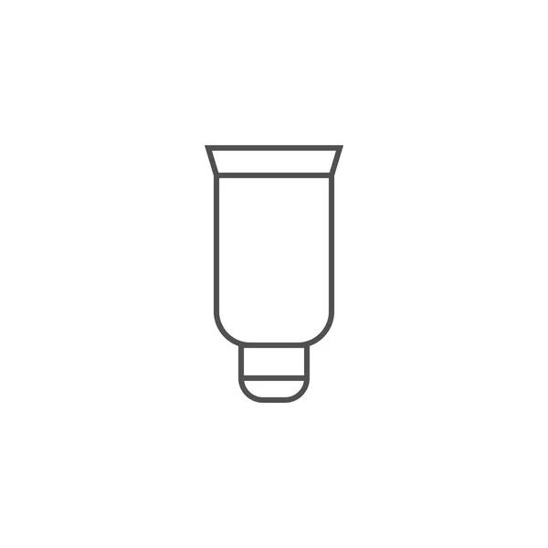 Diente de pasta tubo línea icono — Vector de stock