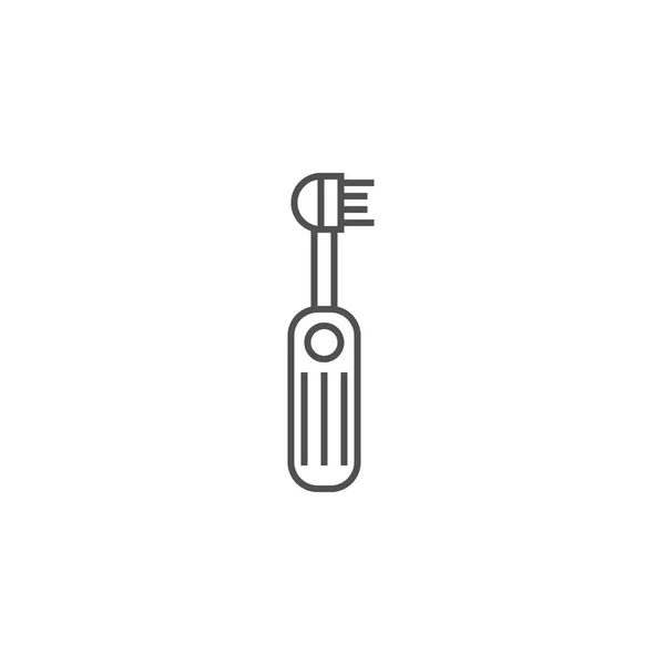 Icône de ligne de brosse à dents électrique — Image vectorielle