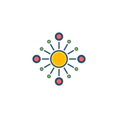 Düğüm düz vektör simgesi.