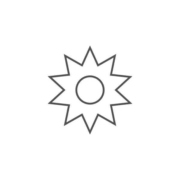 Sol Relacionado Vector Line Icon. — Vector de stock