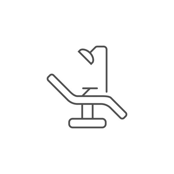 Tandartsstoel lijn pictogram — Stockvector