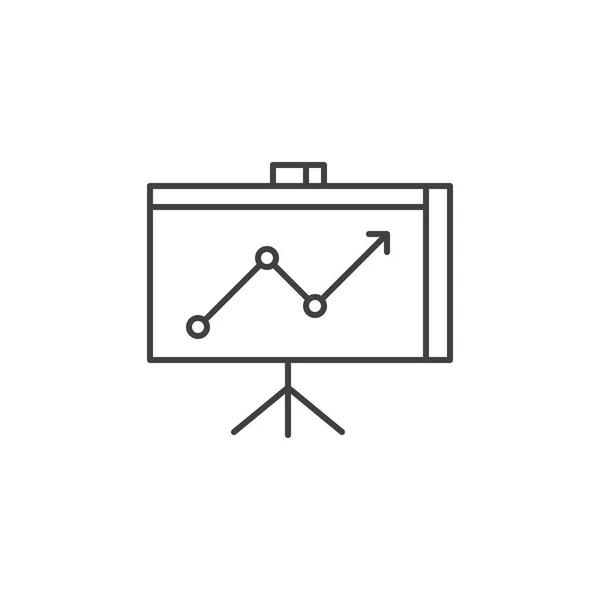 Presentation Related Vector Line Icon — Stock Vector