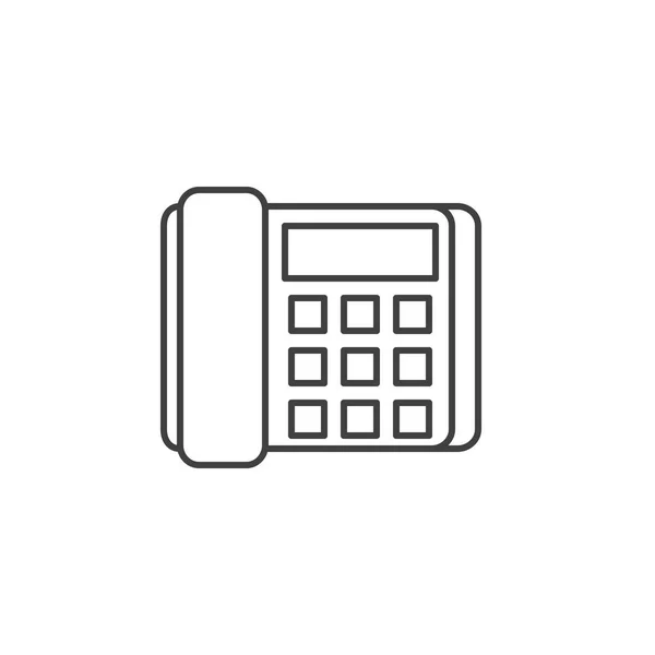 Ikona vektorové čáry související s telefonem Office — Stockový vektor