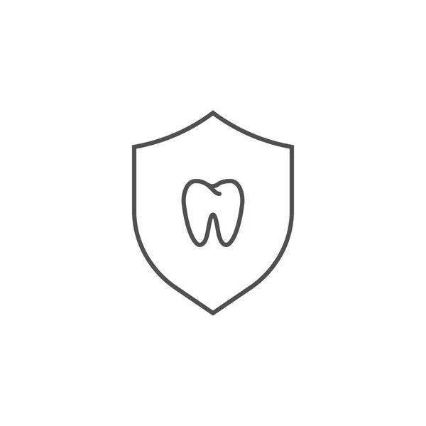 Icono de protección de dientes. — Vector de stock