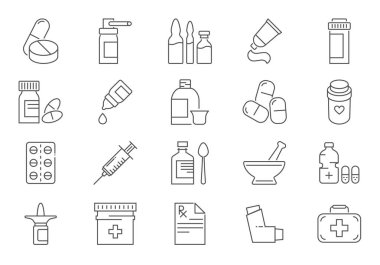 uyuşturucu Icon set.