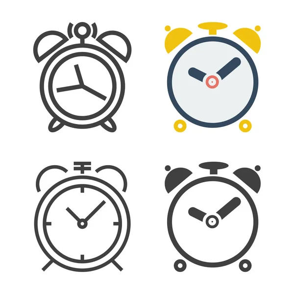 Conjunto de iconos de reloj despertador — Vector de stock