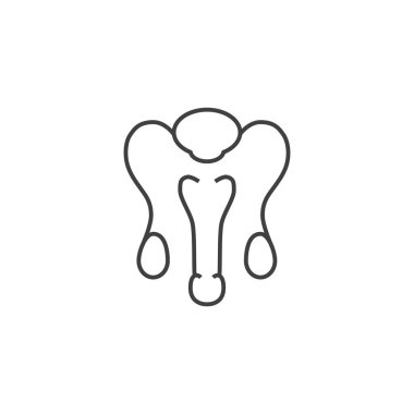 Erkek Üreme Sistemi Vektör Satırı Simgeleri