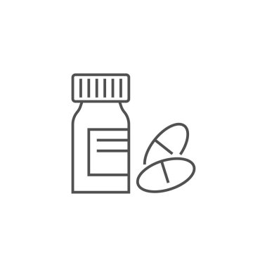 Tube and Pills Vector Icon
